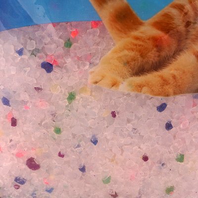 Наполнитель для кошачьих туалетов силикагелевый Цветные гранулы 3,6л 