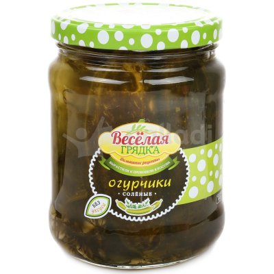 Огурцы Веселая грядка 670г соленые бочковые