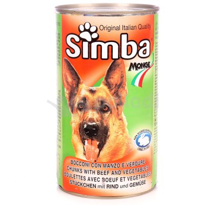 Simba Dog Monge Консервы для собак Говядина с овощами 1230г
