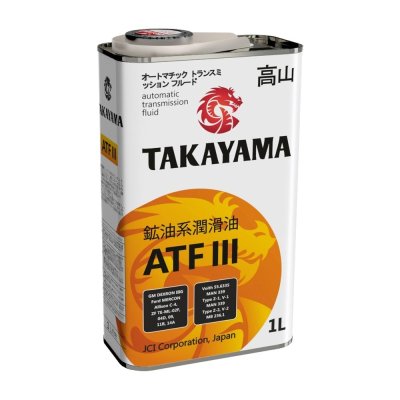 Масло трансмиссионное TAKAYAMA ATF lll 1л
          Артикул: 605050