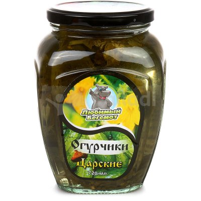 Огурцы Любимый бегемот 720мл Царские