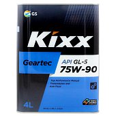 Масло трансмиссионное 75W90 GL-5 KIXX GEARTEC 4л
          Артикул: L296244TE1