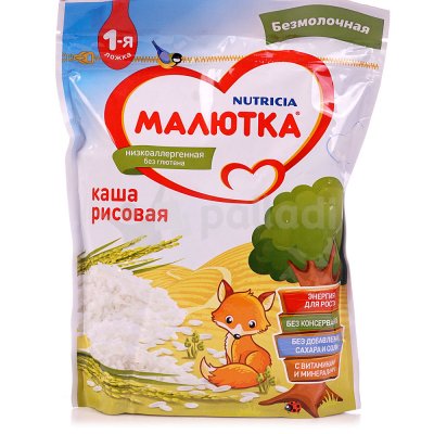 Каша Малютка 200г безмолочная рисовая 