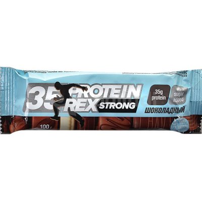 Батончик Protein Rex Strong 35% протеиновый 100г Шоколадный