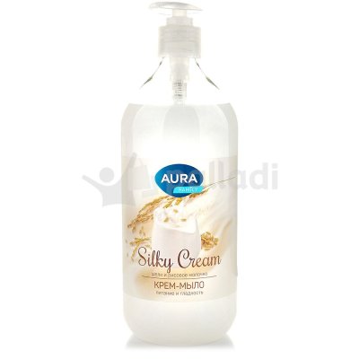 Крем-мыло жидкое AURA Шелк и рисовое молочко 1000мл