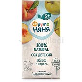 Сок Фруто Няня 200мл яблоко/персик с мякотью 