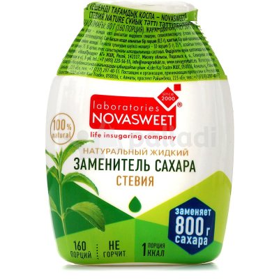 Подсластитель NOVASWEET жидкий 160порций 80г Стевия
