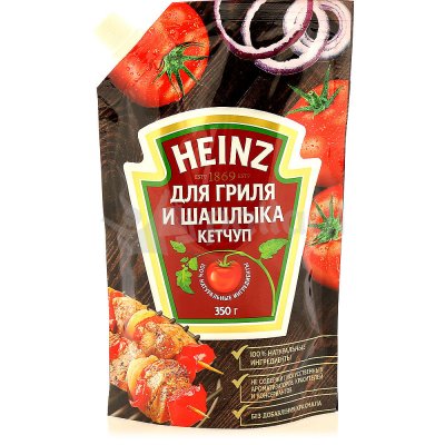 Кетчуп Heinz 320г для гриля и шашлыка дой/пак 