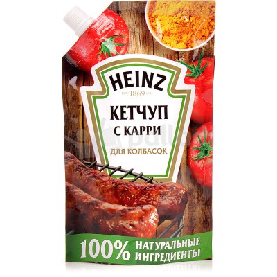 Кетчуп Heinz 350г с карри дой/пак ( для колбасок )