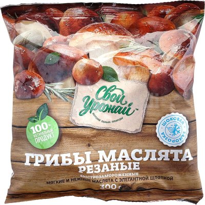 Свой Урожай Грибы маслята резаные 300г