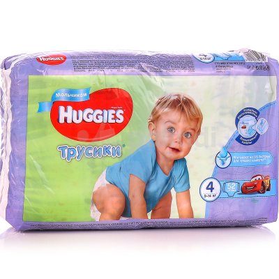 Трусики HUGGIES для мальчиков 4, 9-14кг, 52шт