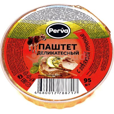 Паштет Perva 95г деликатесный 1/20