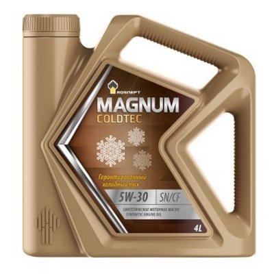 Масло моторное 5W40 SN/CF Rosneft Magnum Coldtec 4л синтетическое (завод АНХК)
          Артикул: 9107
