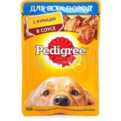 Корм для собак Pedigree 85г с курицей в соусе