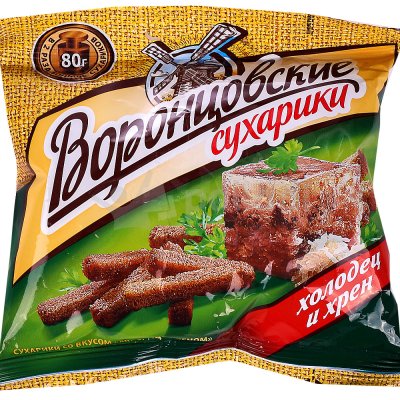 Сухарики Воронцовские 80г холодец и хрен