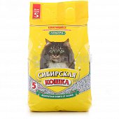 Наполнитель для кошачьих туалетов комкующийся Сибирская кошка Ультра 5л