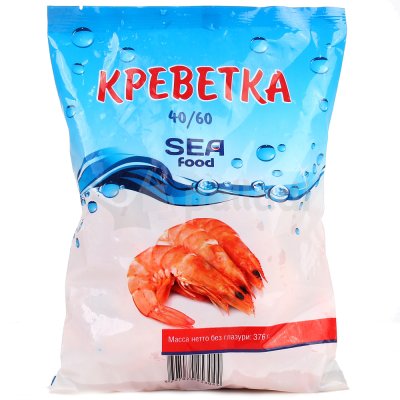 Креветка 40/60 SEA food 368г в панцире
