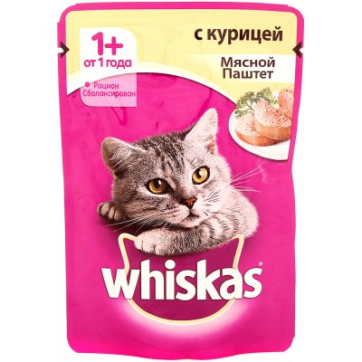 Вискас 85г паштет курица 