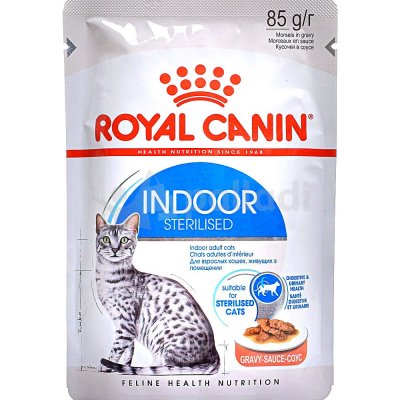 Royal Canin INDOOR sterilised Корм для  кошек с низкой активностью в соусе 85г