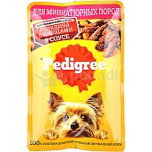 Корм для собак Pedigree 85г говядиной с овошами в соусе для миниатюрных пород