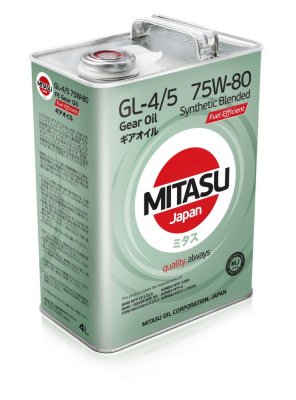 Масло трансмиссионное 75W80 GL-4/5 MITASU FE GEAR OIL 4л п/синтетическое
          Артикул: MJ-441/4