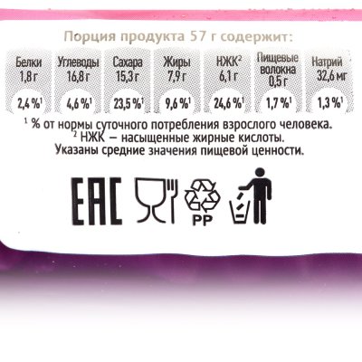 Мороженое Инмарко Джемка с йогуртом и черной смородины 57г