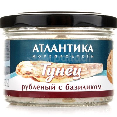 Тунец Атлантика рубленый с базиликом 150г ст/б