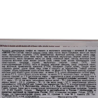 Конфеты Amoretta classik roses 139г ассорти