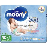 Подгузники MOONY S  4~8 кг, 24 шт.