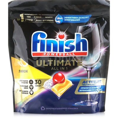 Таблетки для посудомоечной машины Finish Ultimate 30шт лимон