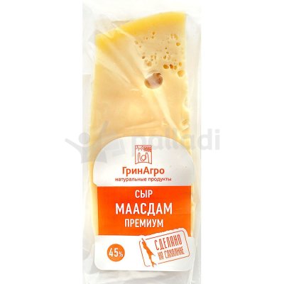 Сыр Грин Агро Маасдам 220г 45% флоупак