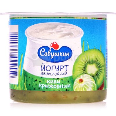 Йогурт Савушкин 2% 120г киви/крыжовник