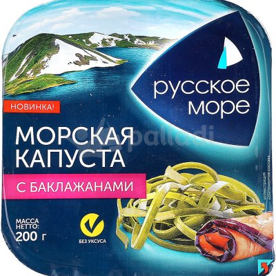 Морская капуста маринованная Русское Море по-корейски 200г с баклажанами