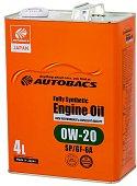 Моторное масло 0W20 SP/GF-6A AUTOBACS ENGINE OIL FS 4л
          Артикул: A00032230