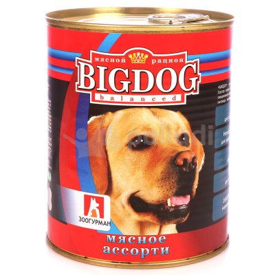 Консервы для собак Зоогурман Big Dog мясное ассорти 850г