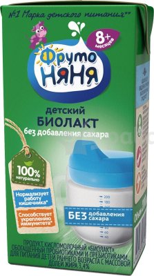 Биолакт Фруто Няня 3,2% 200г с 8 месяцев 