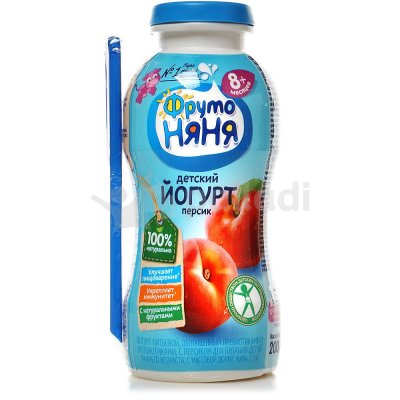 Йогурт ФрутоНяня 200мл 2,5% персик