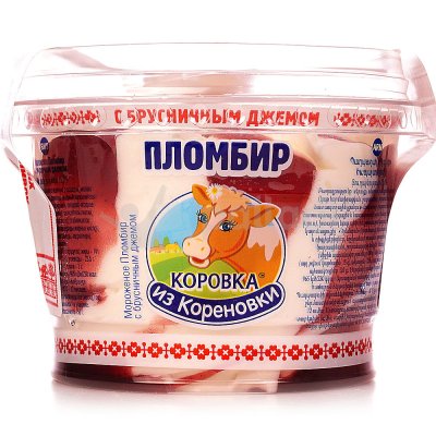 Мороженое Коровка из Кореновки 150г с брусничным джемом