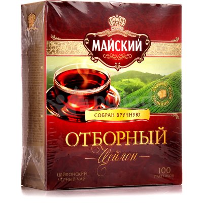 Чай Майский 100пак Отборный цейлон