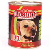 Консервы для собак телятина с кроликом 850 г Big Dog Зоогурман 2274