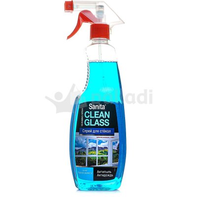 Средство для мытья стекол SANITA  Антипыль + спирт 500мл