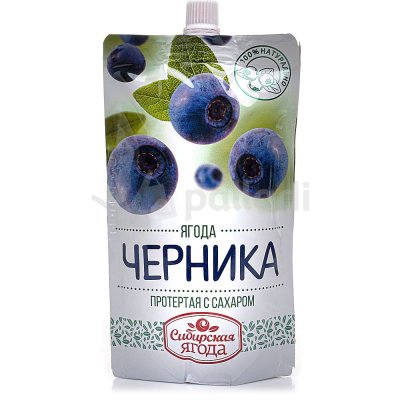 Черника протертая с сахаром САВА 280г