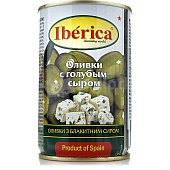 Оливки Iberica 300г с голубым сыром ж/б