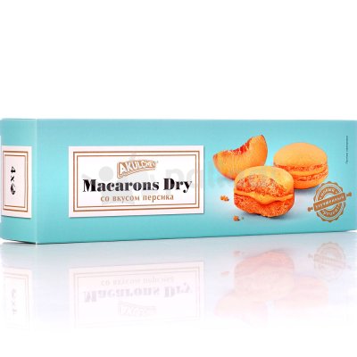 Печенье Акульчев 40г Макаруны со вкусом персика