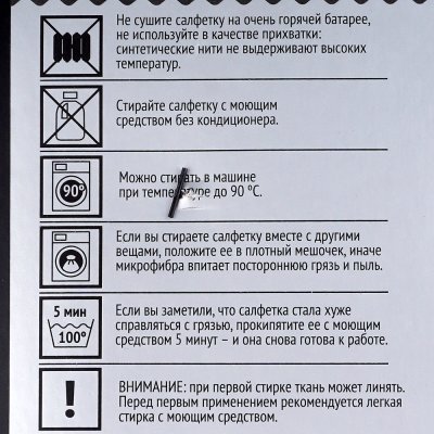 Салфетка из микрофибры ЧИСТЮЛЯ Дом-Авто 7шт