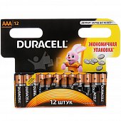 Батарейки Duracell Basic, тип AAA/LR03, 1,5V,12шт (1/12)
