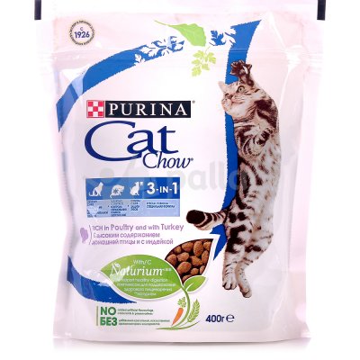 Корм сухой для кошек CAT CHOW 400г 3 в 1