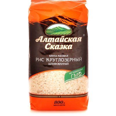 Крупа Алтайская сказка 800г рис круглозерный шлифованный