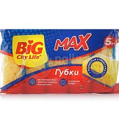 Губка для посуды BIG MAX крупнопористая 5шт 