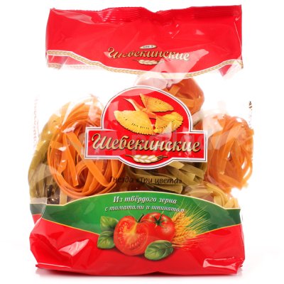 Макаронные изделия Шебекинские 450г № 500,5 Гнезда три цвета 1/9
